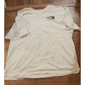 North Face Shirt Mens Large Short Sleeve Crew Neck Outdoors White Casual
